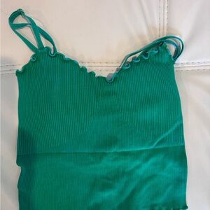 Aerie Teal Ribbed Camisole